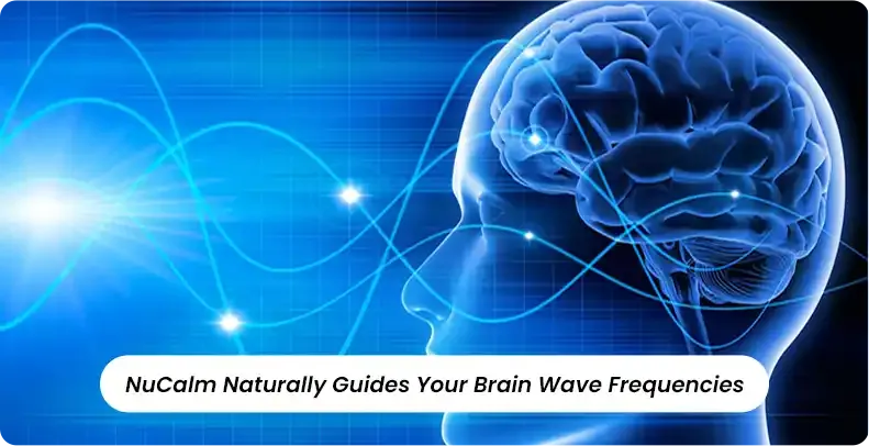 NuCalm brain wave frequency visualization