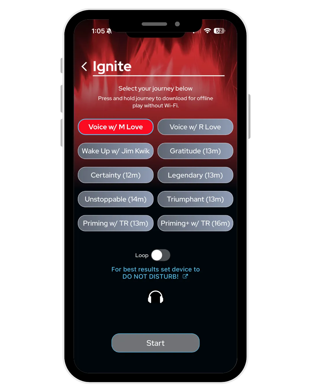Ignite App Screen