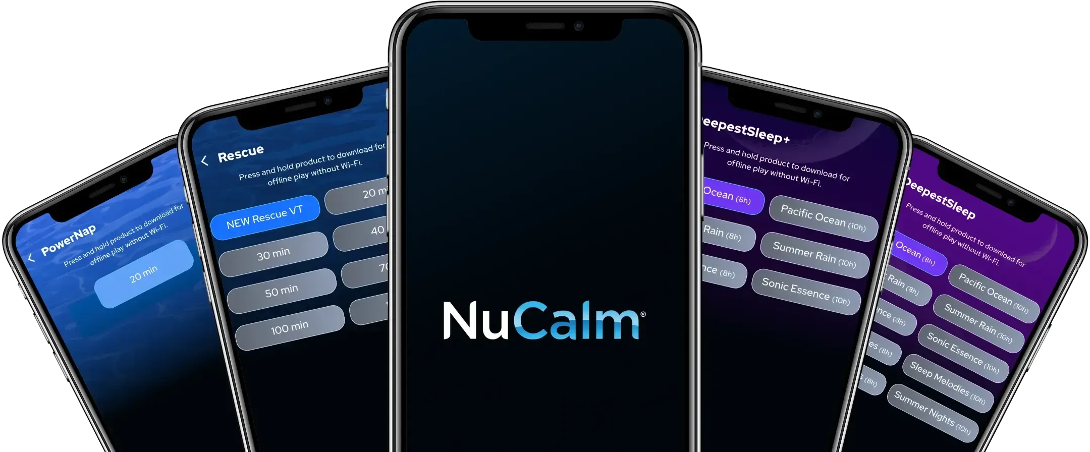 NuCalm App Screens