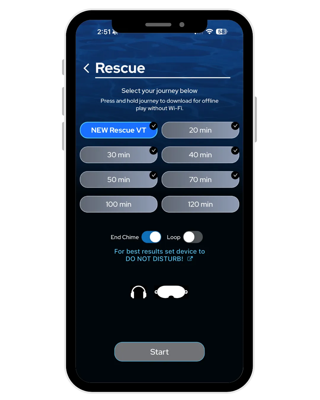 Rescue App Screen