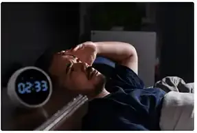 Person having trouble sleeping