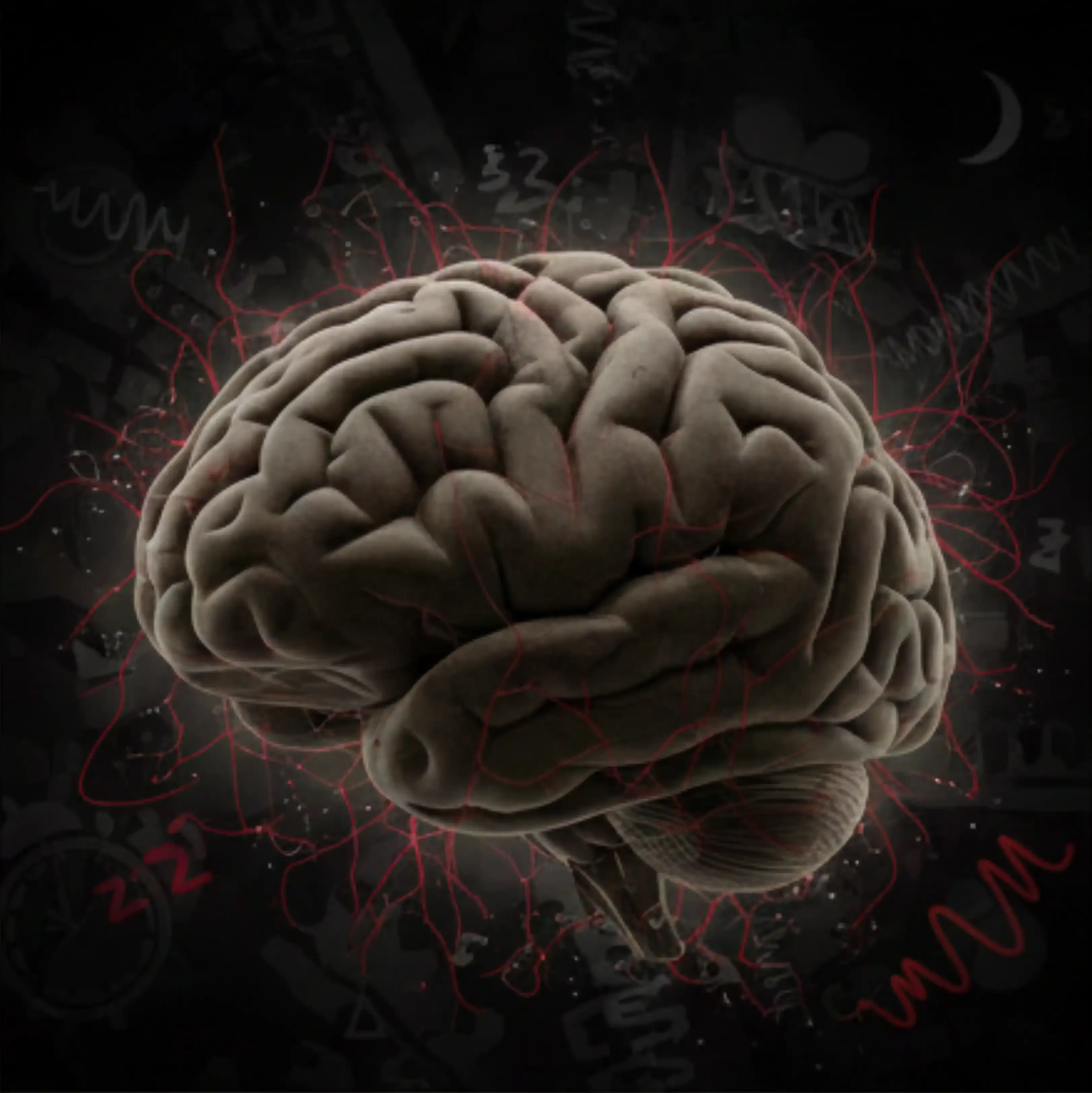 Unhealthy Brain - Stressed, sleep deprived, and exhausted