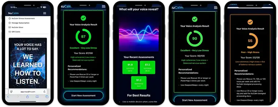 Voice Assessment Interface Screens