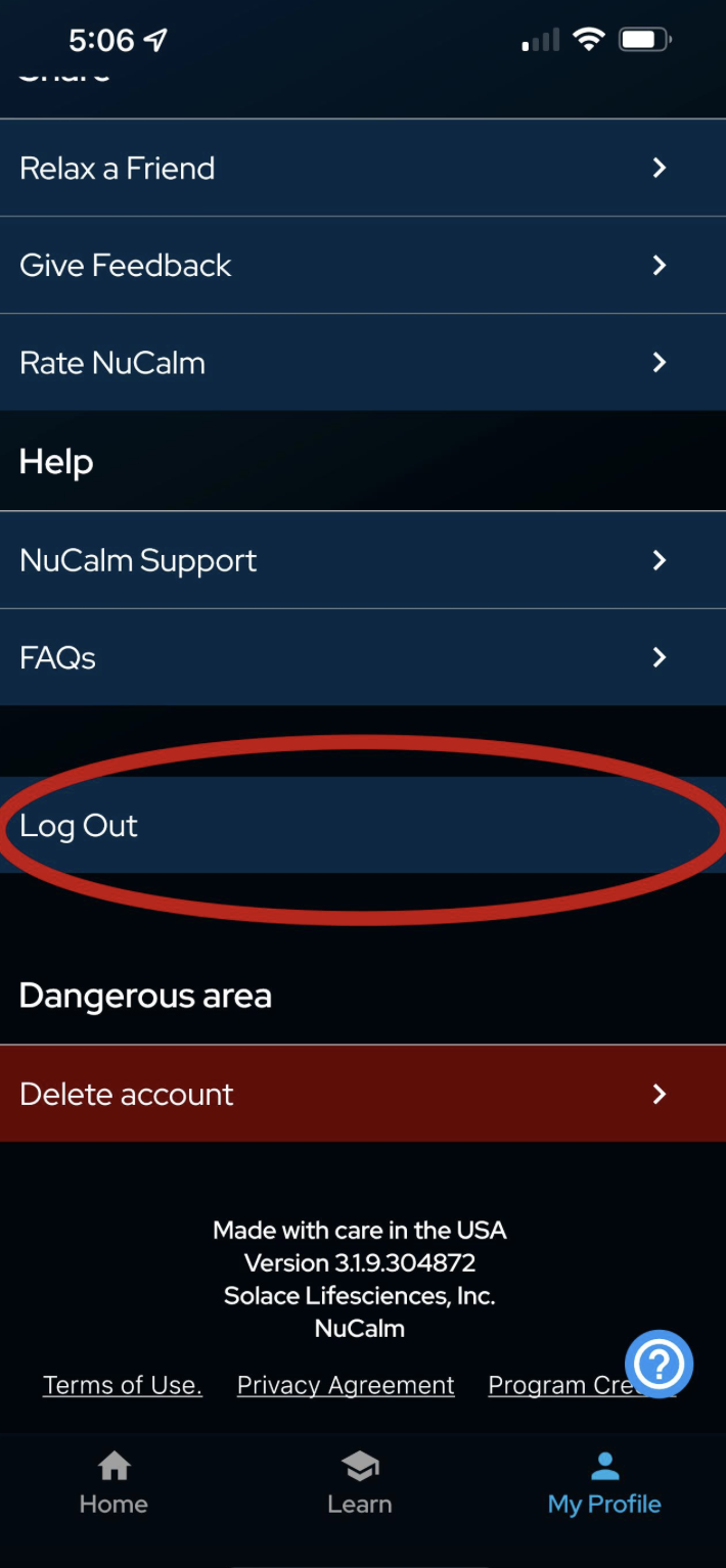 log out